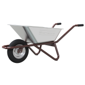 Wheelbarrow | Polier type 24 | mounted | deep pan 90 l with wire insert | without pan support with inflatable tire